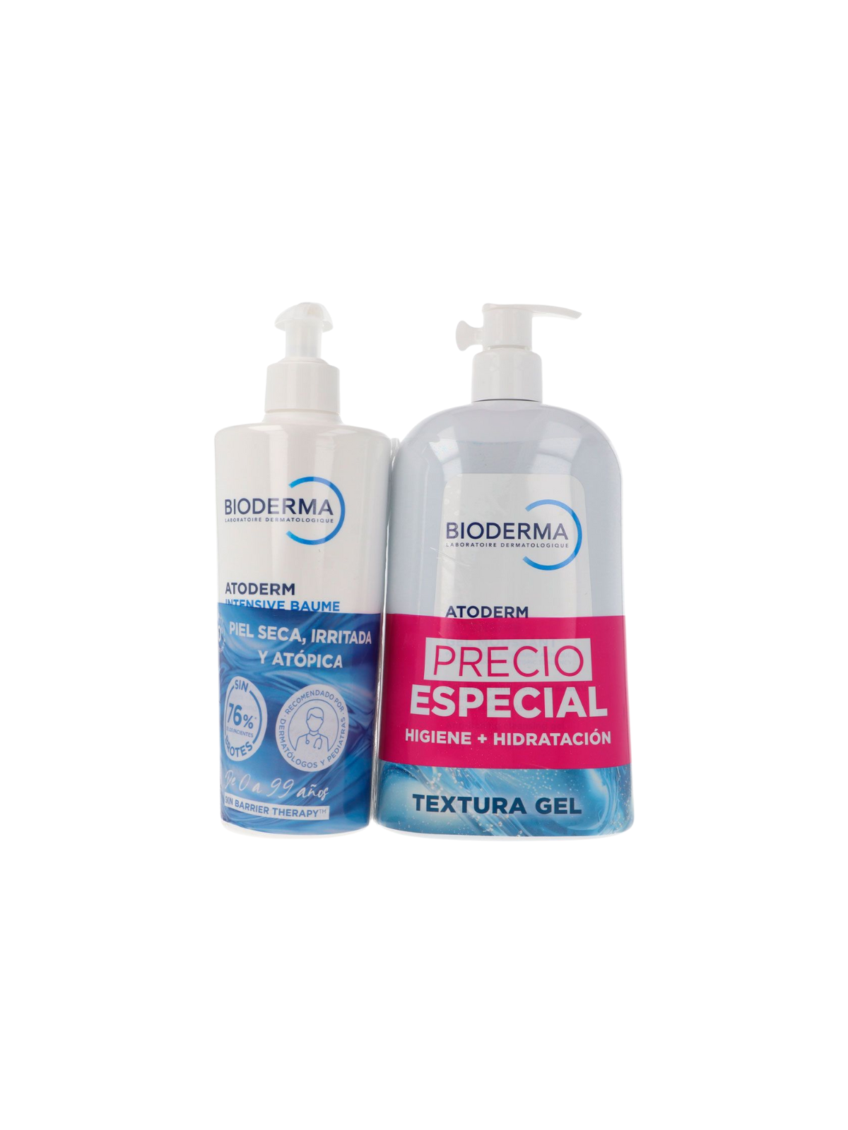 Bioderma pack atoderm intensive baume 500 ml + intensive gel moussant 1litro