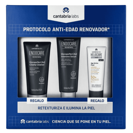 Endocare Pack Renewal Glycoperfect Intensive Sérum 50 ml + Creamy Cleanser 30 ml + Heliocare Age Active Fluid SPF 50+ 15 ml
