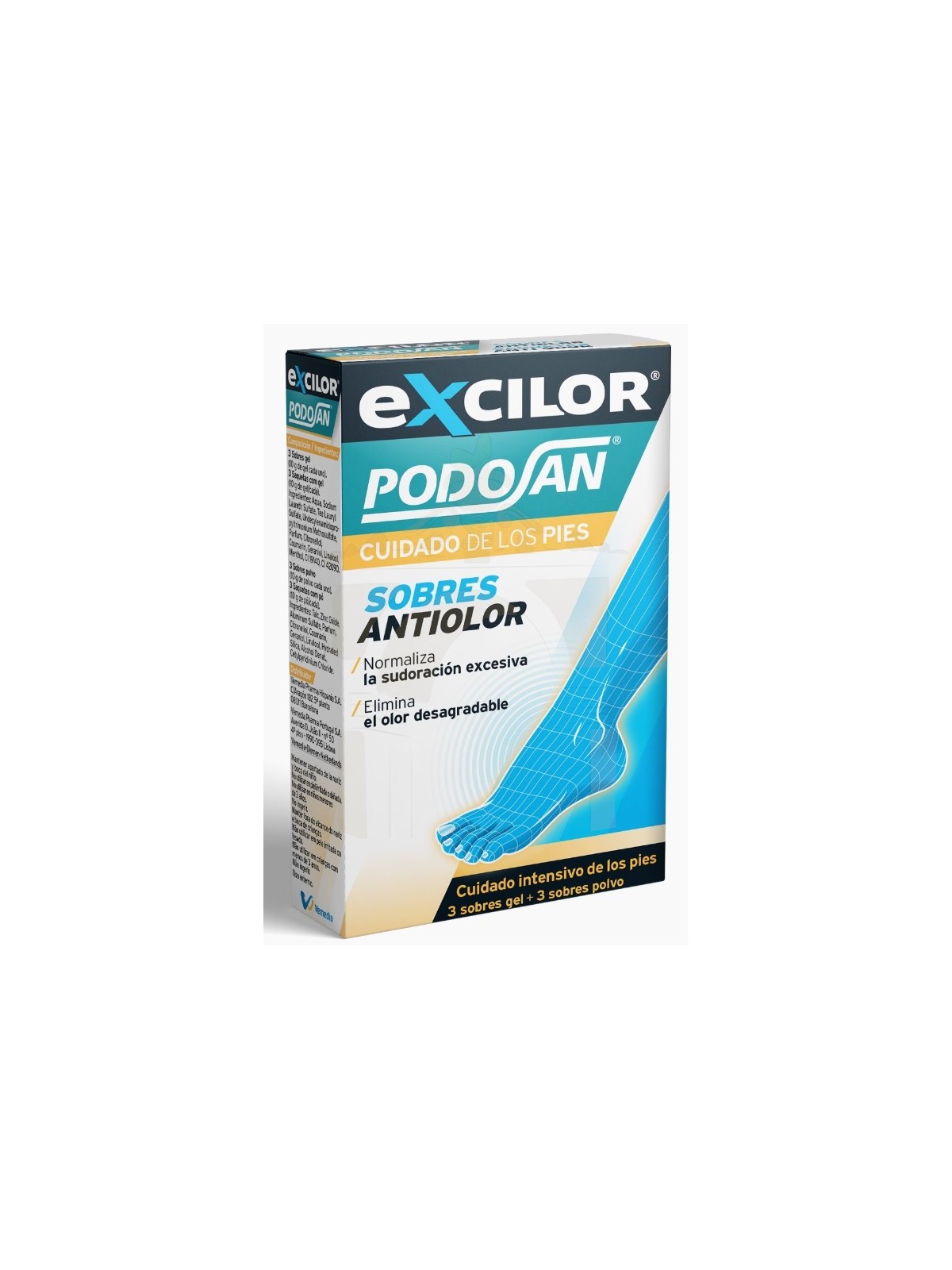 Excilor podosan sobres gel 3 uds