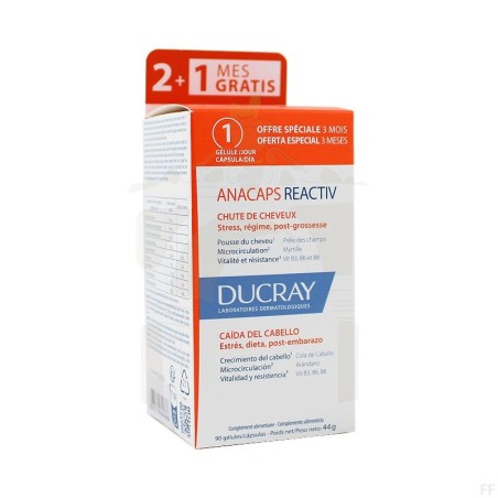 Ducray Anacaps Reactiv pack 2+1 meses