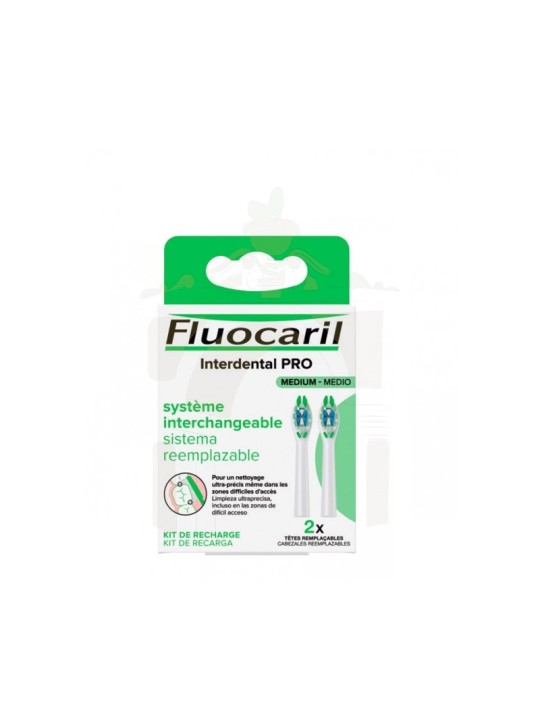 Fluocaril interdental PRO medio 2 cabezales reemplazables