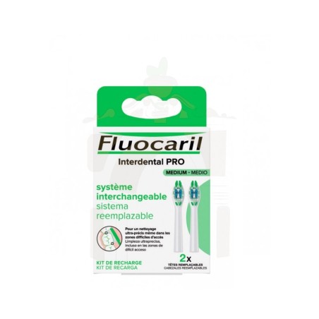 Fluocaril interdental PRO medio 2 cabezales reemplazables