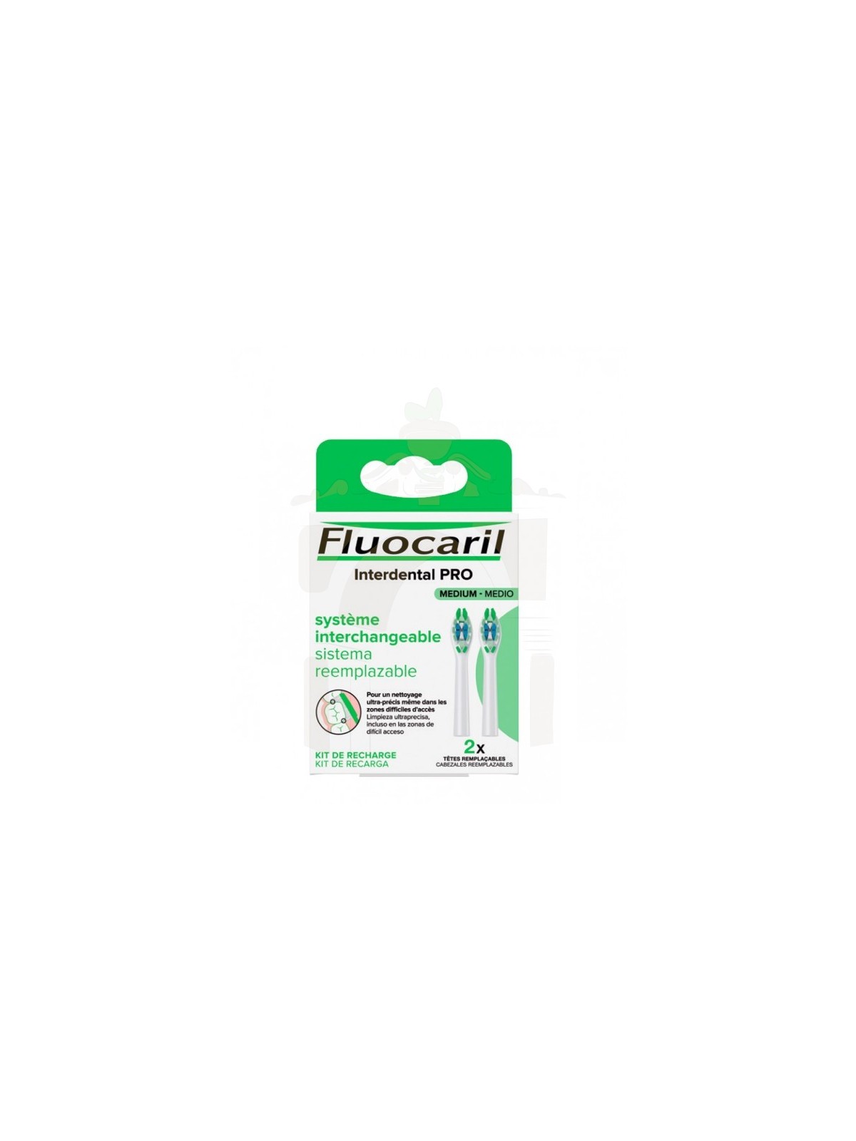 Fluocaril interdental PRO medio 2 cabezales reemplazables