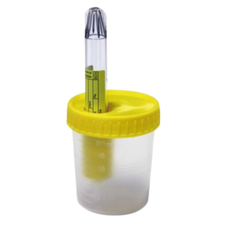 Alvita envase estéril de recogida orina con tubo de vacío
