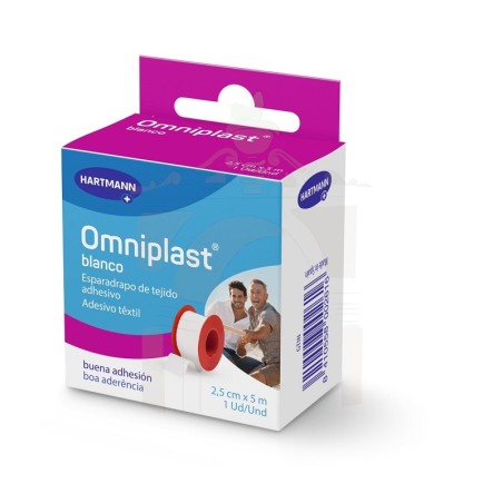 Hartmann Omniplast Esparadrapo Hipoalergénico Color Blanco 5 m X 2,5 cm