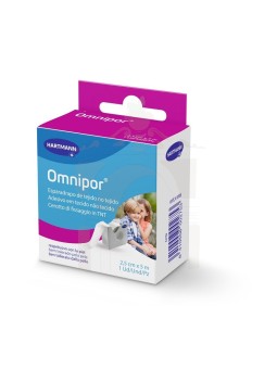 Hartmann Omnipor Esparadrapo Papel Hipoalergénico con Dispensador 5 m X 2,5 cm