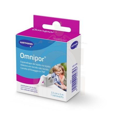 Hartmann Omnipor Esparadrapo Papel Hipoalergénico con Dispensador 5 m X 2,5 cm