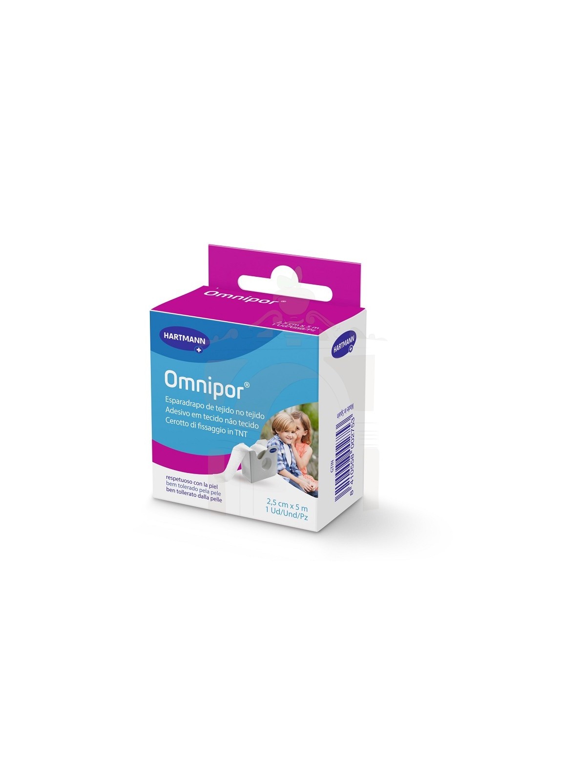 Hartmann Omnipor Esparadrapo Papel Hipoalergénico con Dispensador 5 m X 2,5 cm