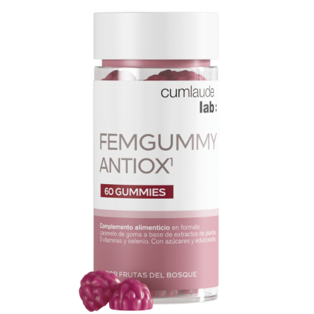 Cumlaude lab femgummy antiox 60 gummies sabor frutas del bosque