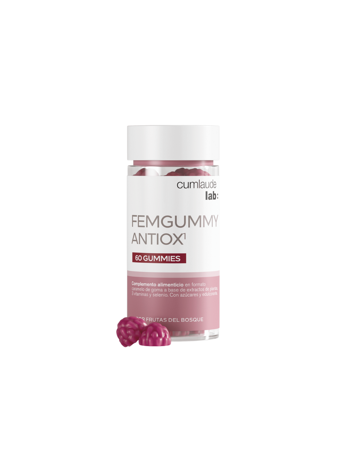 Cumlaude lab femgummy antiox 60 gummies sabor frutas del bosque