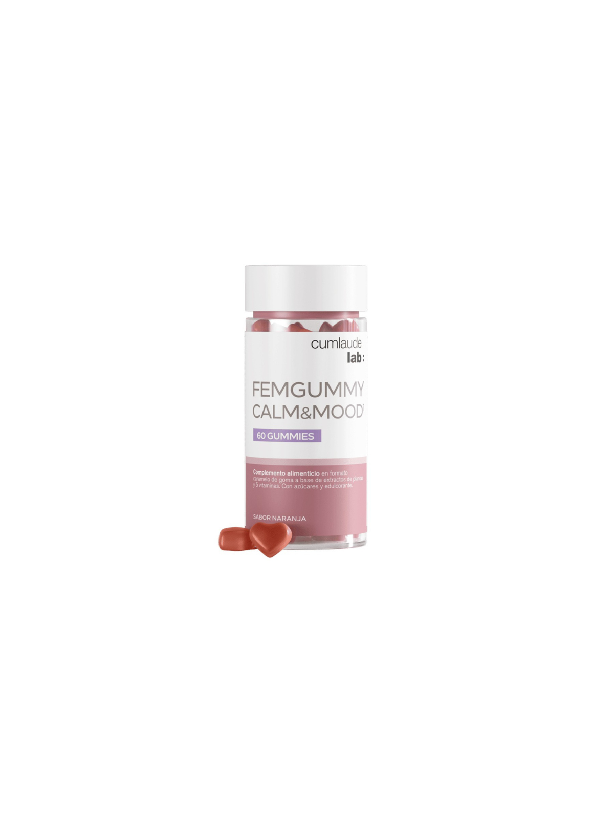 Cumlaude lab: femgummy calm & mood -  60 gummies sabor naranja