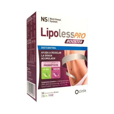 NS dietcontrol lipoless pro booster 30 comprimidos bicapa