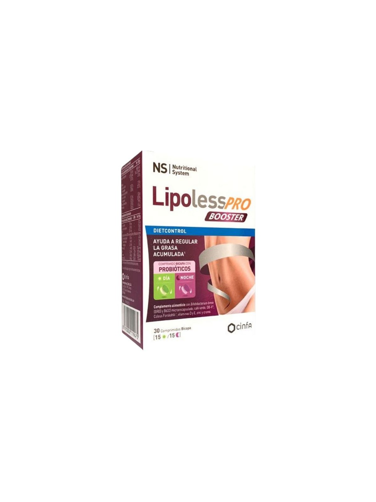 NS dietcontrol lipoless pro booster 30 comprimidos bicapa