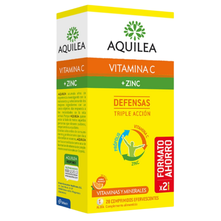 Aquilea vitamina c + zinc 28 comprimidos efervescentes