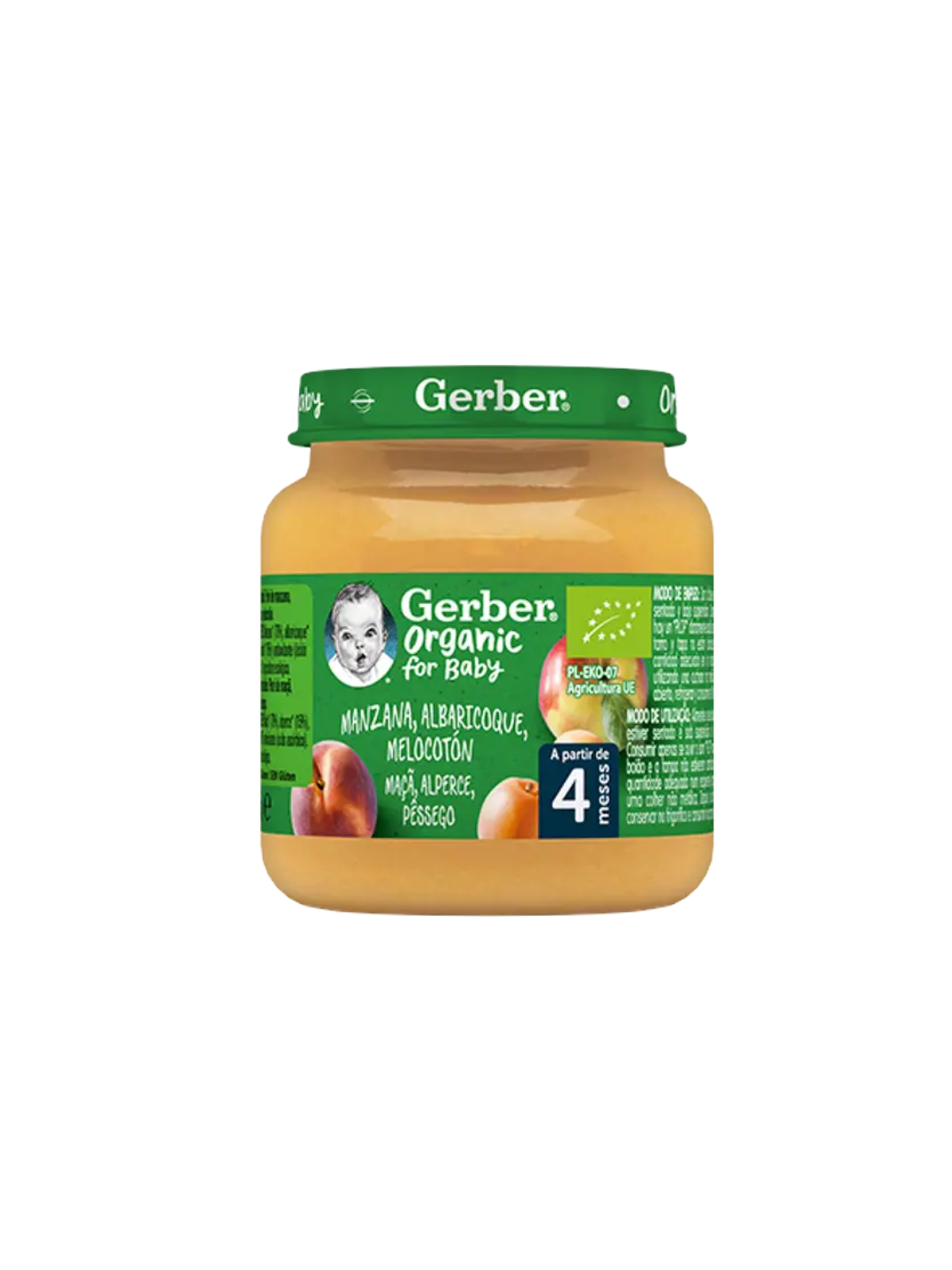 Gerber tarrito manzana albaricoque y melocotón