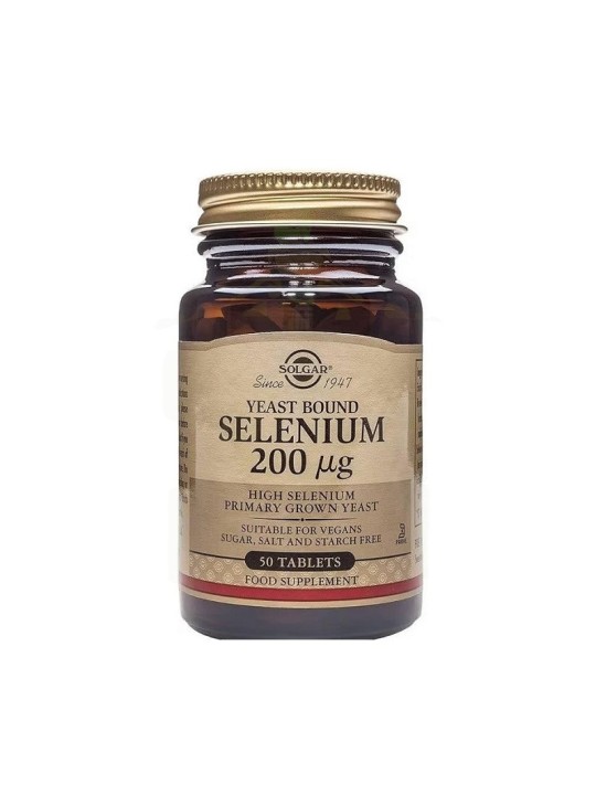 Solgar selenio en levadura 200 mcg 50 comprimidos