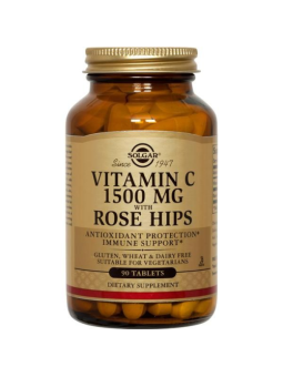Vitamina C 1500 Rose Hips 90 Comp Solgar