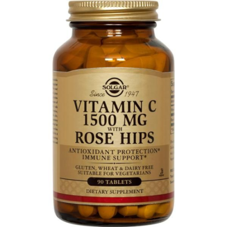 Vitamina C 1500 Rose Hips 90 Comp Solgar