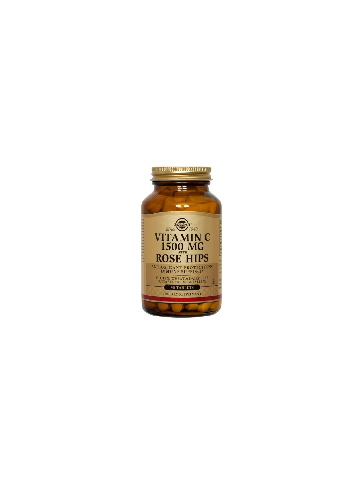 Vitamina C 1500 Rose Hips 90 Comp Solgar