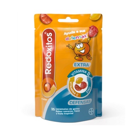 Redoxitos Extra Defensas Sabor Naranja Fresa y Fruta Tropical 25 gominolas