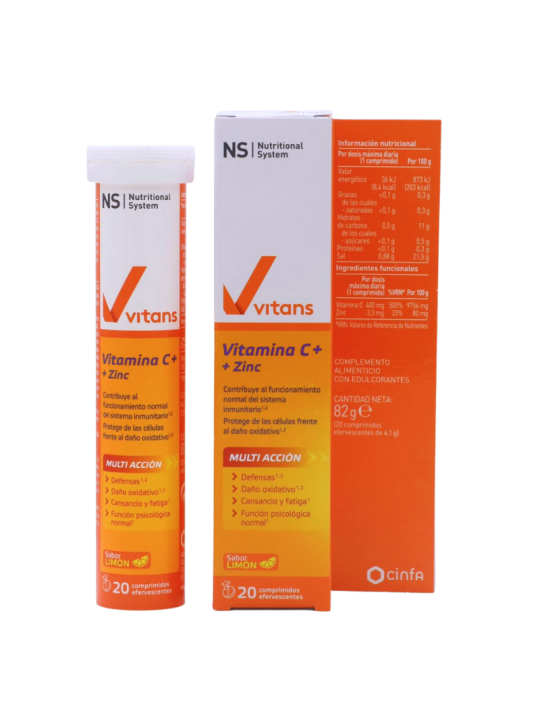 NS vitans vitamina C+ 20 comprimidos efervescentes