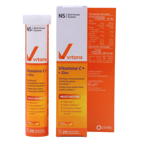 NS vitans vitamina C+ 20 comprimidos efervescentes