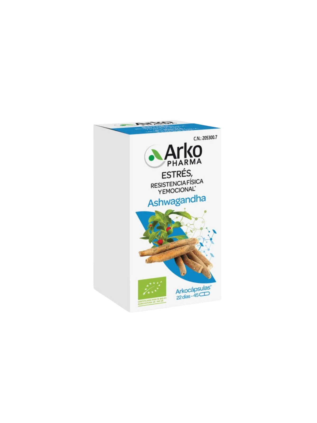 Arkocapsulas ashwagandha bio 45 capsulas