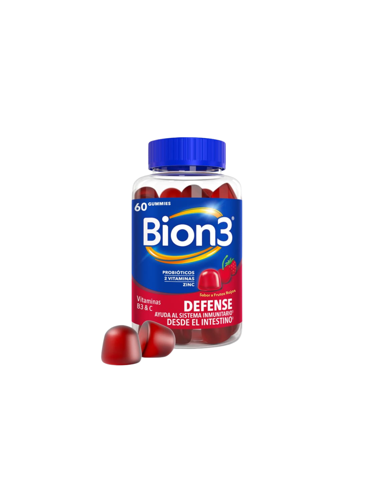 Bion 3 Defenses 60 gummies frutos rojos