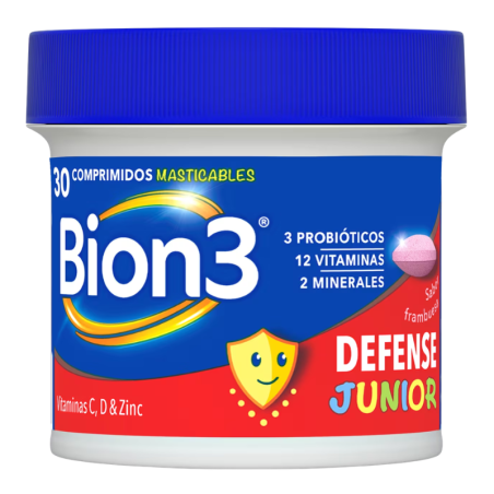 Bion 3 Defense Junior 30 comprimidos masticables sabor frambuesa