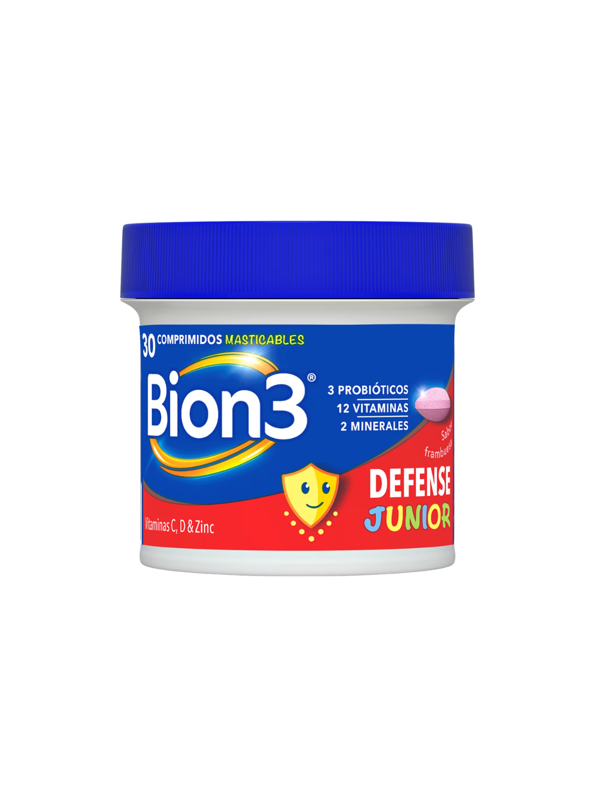 Bion 3 Defense Junior 30 comprimidos masticables sabor frambuesa
