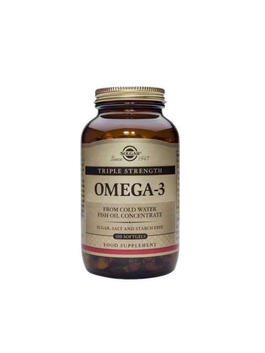 Solgar omega 3 triple concentración 100 cápsulas blandas
