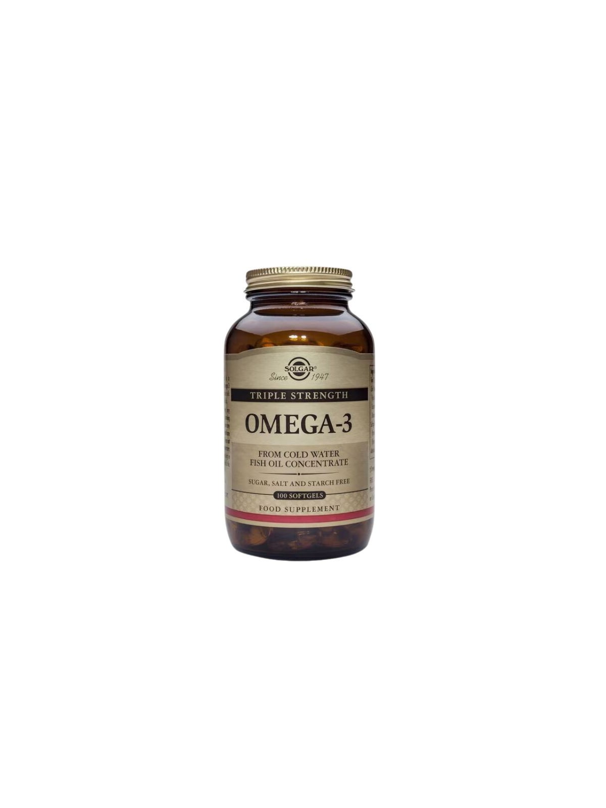 Solgar omega 3 triple concentración 100 cápsulas blandas