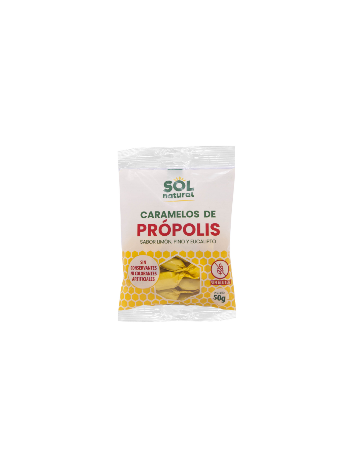 Sol natural caramelos de própolis 50g