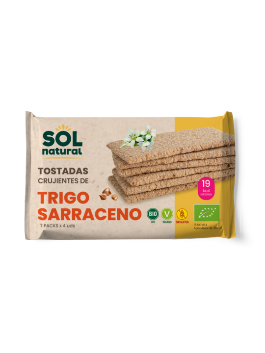 Sol Natural tostadas crujientes de trigo sarraceno 140g