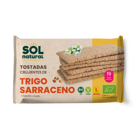 Sol Natural tostadas crujientes de trigo sarraceno 140g