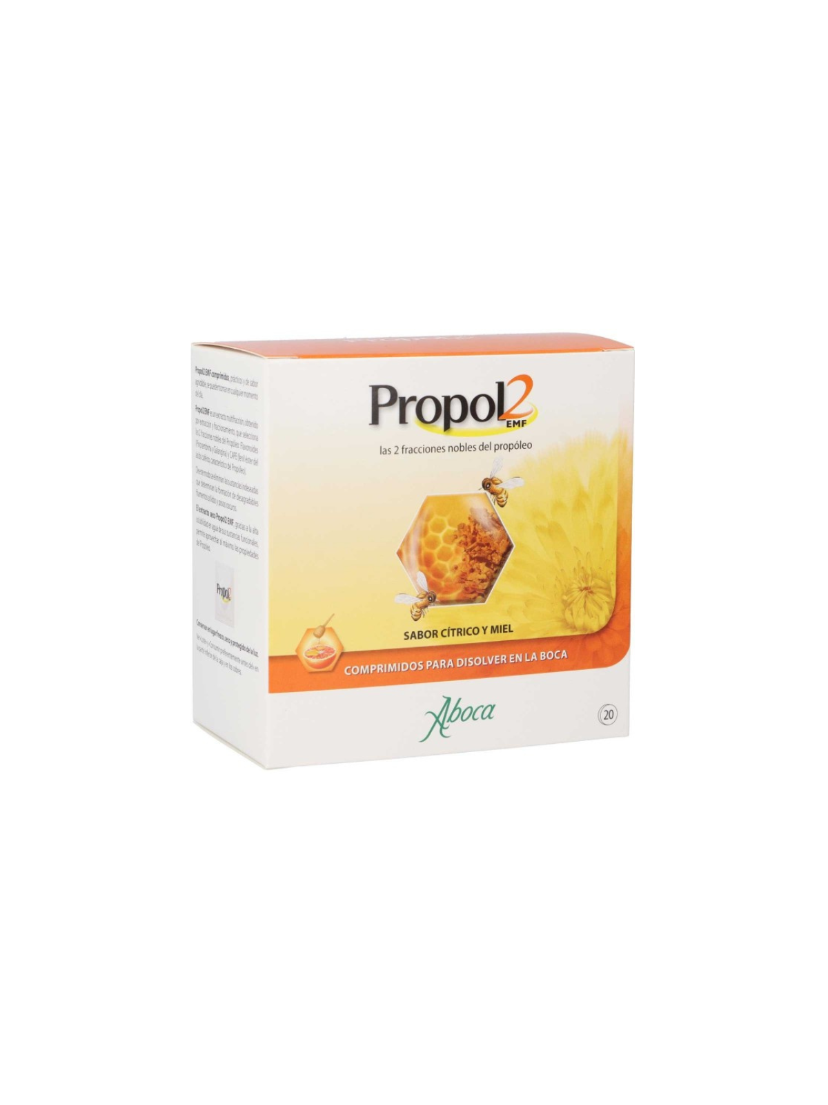 Aboca propol 2 EMF 20 comprimidos bucodispersables sabor cítrico y miel
