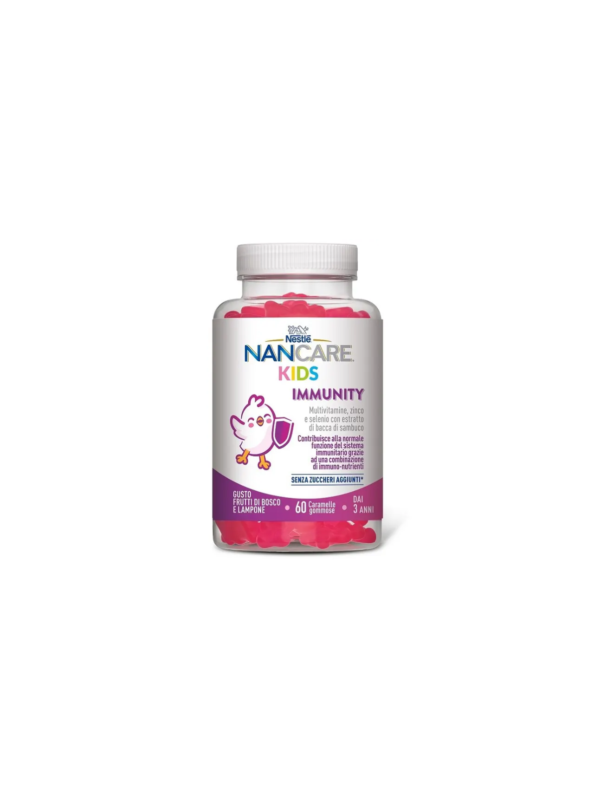 Nancare kids inmunidad 30 gominolas sabor a frutas del bosque y frambeusa