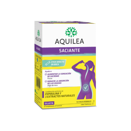 Aquilea saciante 15 sticks 15 ml sabor frambuesa