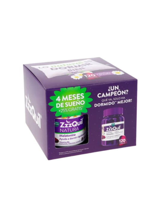Zzzquil sueño melatonina pack 120 gummies