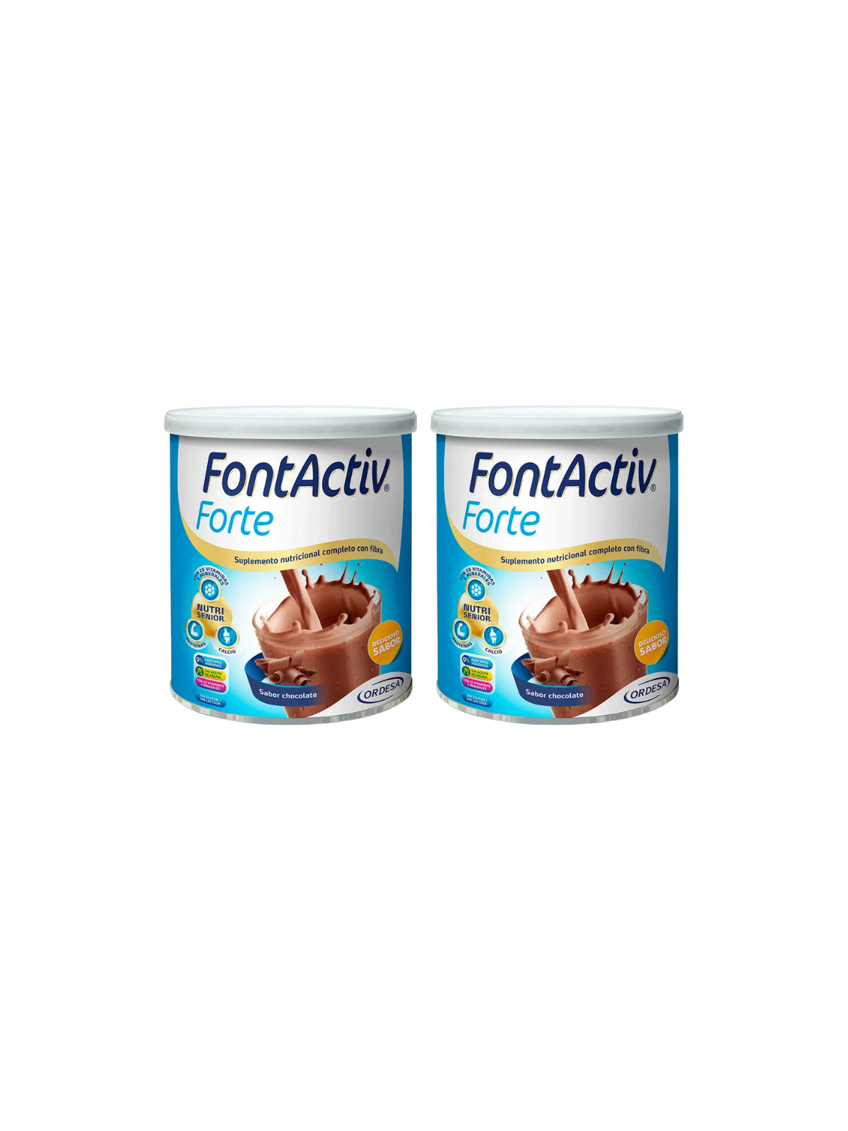 Fontactiv forte 2 latas 800g sabor chocolate pack descuento