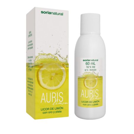 Soria natural auris lemon ( licor de limón con oro y plata )