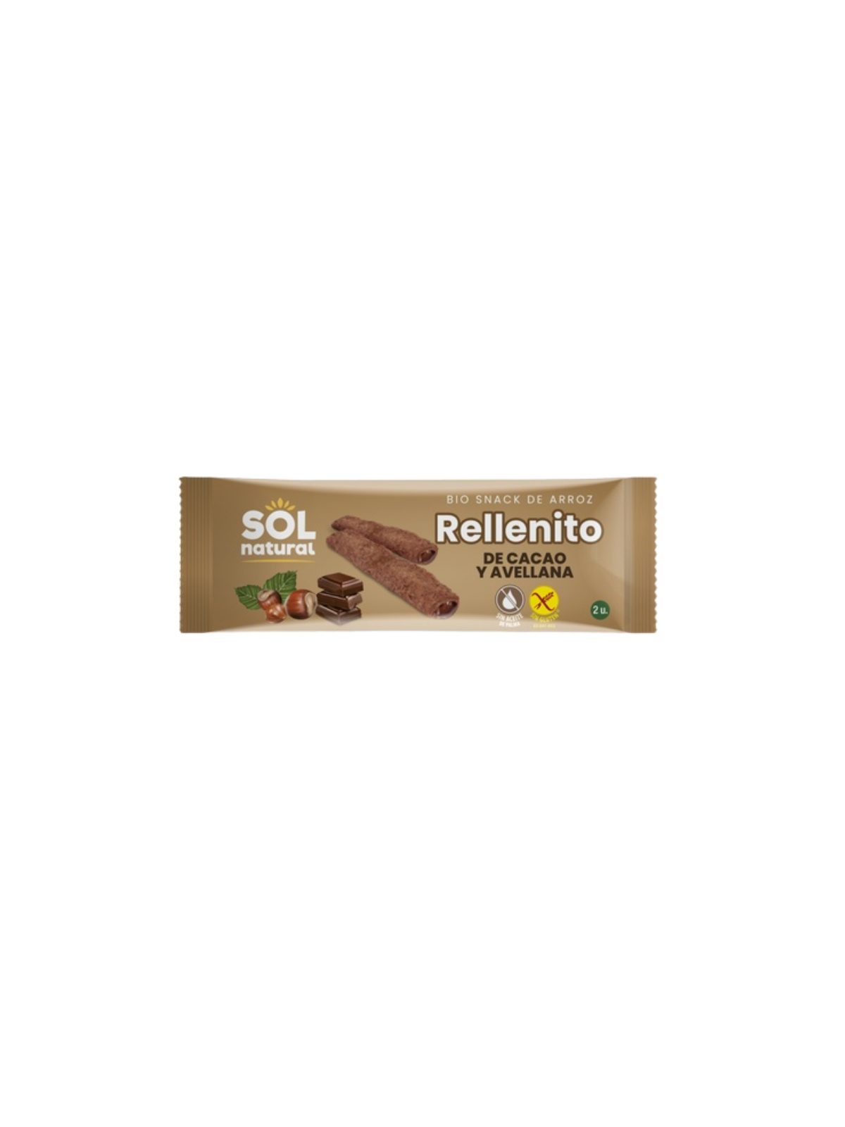 Sol Natural snack rellenito cacao y avellanas