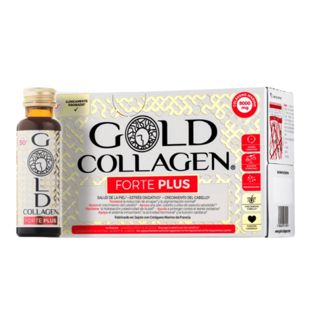 Gold Collagen Forte plus 10 frascos 50ml sabor melocotón y lichi