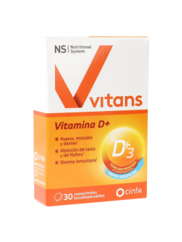 NS vitans vitamina D+ 30 comprimidos bucodispersables