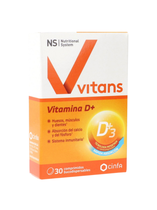 NS vitans vitamina D+ 30 comprimidos bucodispersables