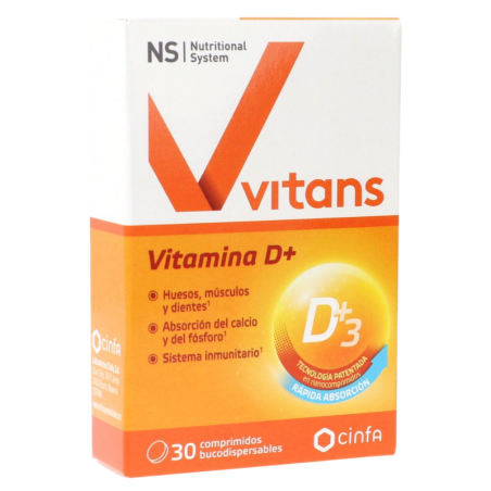 NS vitans vitamina D+ 30 comprimidos bucodispersables