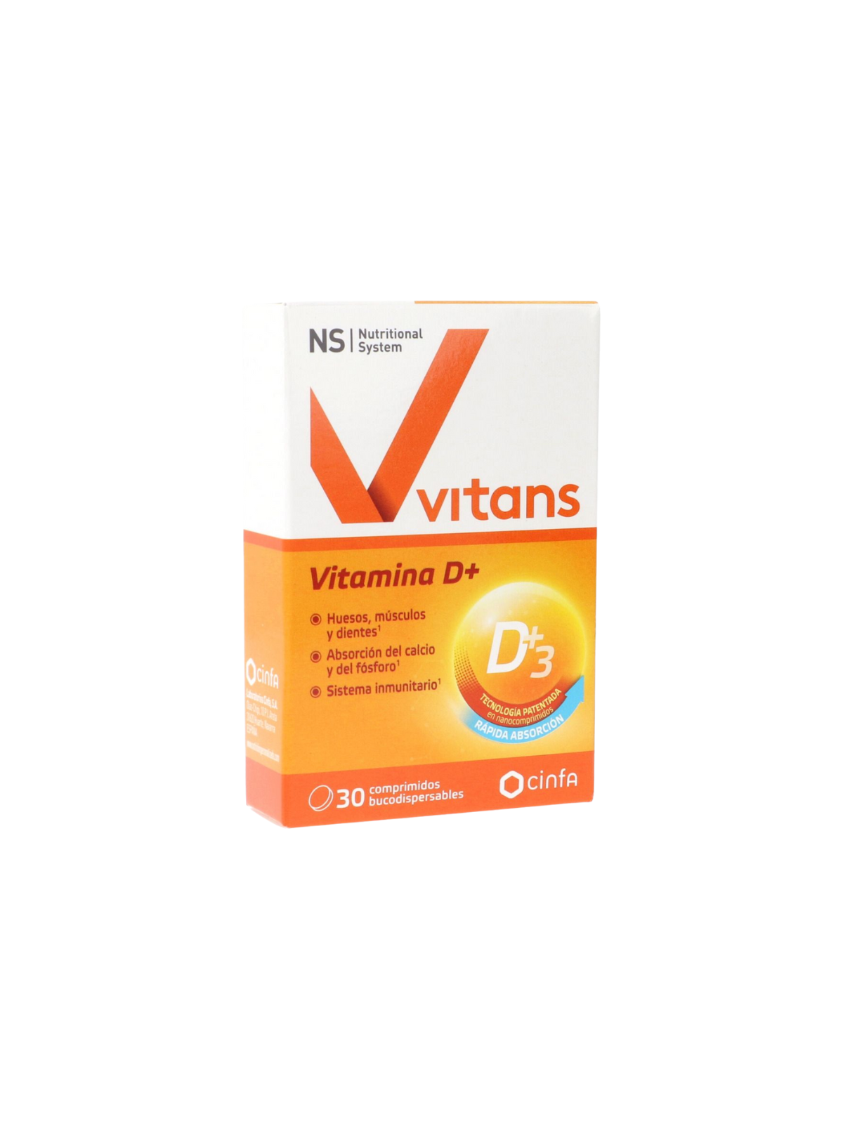 NS vitans vitamina D+ 30 comprimidos bucodispersables