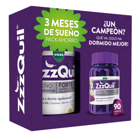 ZZZquil sueño forte 90 gummies sabor frutos del bosque pack