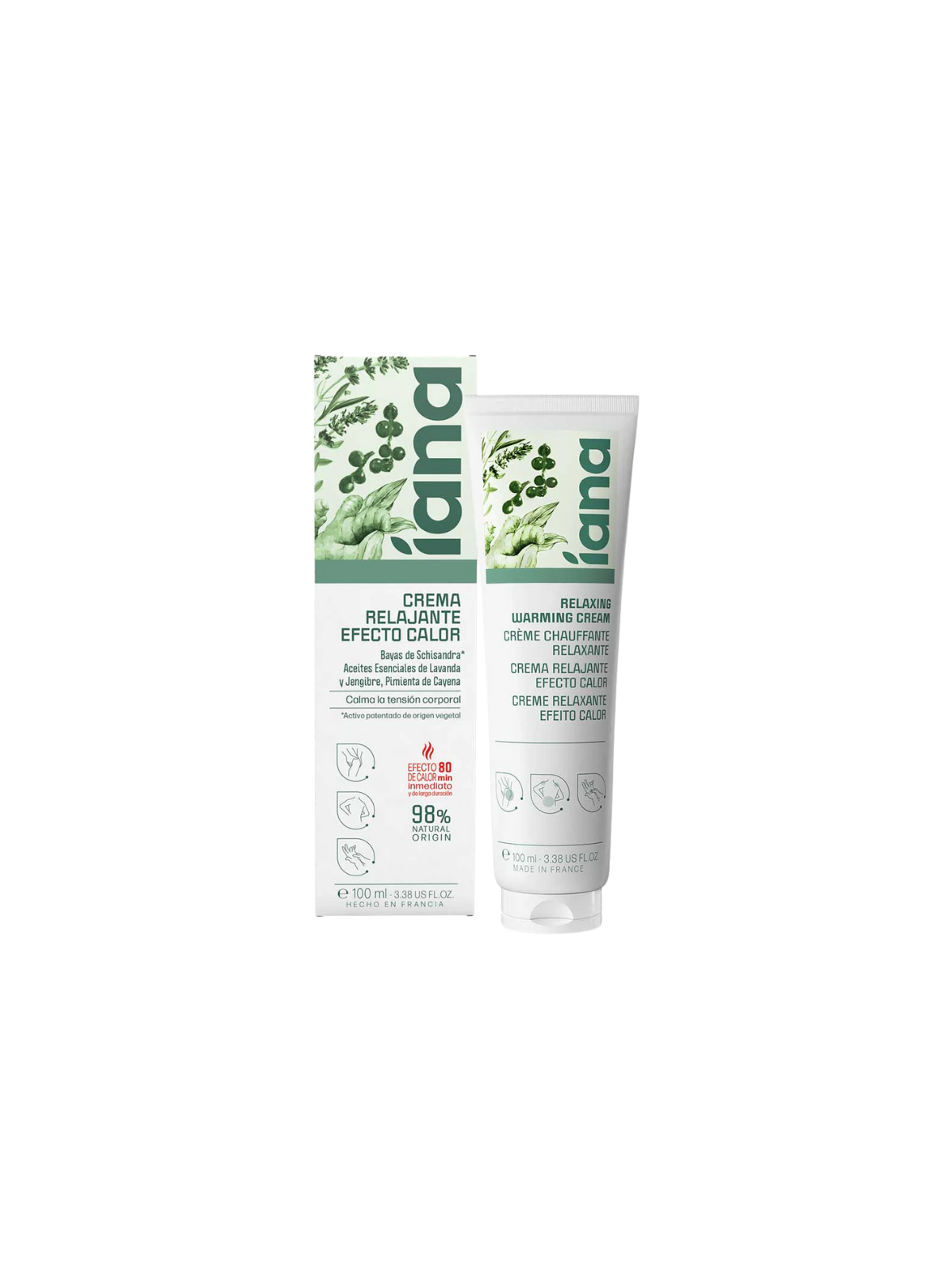 Iana crema relajante efecto calor tubo 100ml