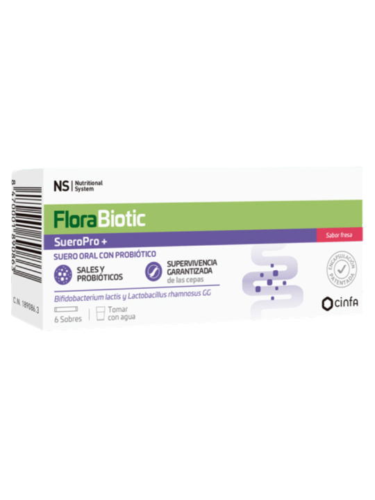 NS florabiotic sueropro+ 6 sobres 4,250g sabor fresa